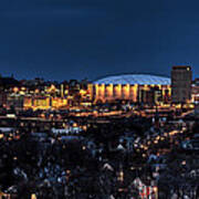 Moon Over The Carrier Dome Art Print