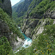 Moraca River Canyon - Montenegro Art Print