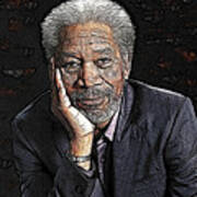 Morgan Freeman Art Print