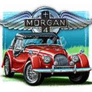 Morgan Plus 4 In Red Art Print