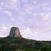 Morning At Devils Tower Art Print