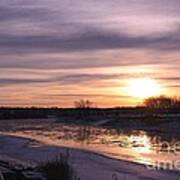 Morning Sun Reflecting On The Missouri River Art Print