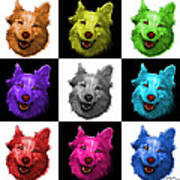 Mosaic Siberian Husky Mix Dog Pop Art - 5060 V2 - M Art Print