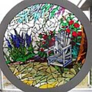 Mosaic Stained Glass - A Place To Reflect Art Print