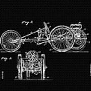 Motor Driven Vehicle Body Support Patent Drawing From 1919 2 Art Print