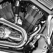 Motorcycle Close-up Bw 1 Art Print