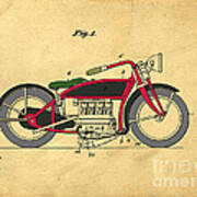 Motorcycle Patent Art Print