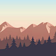 Mountain Wilderness Landscape Background Art Print