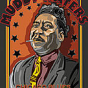 Muddy Waters Chicago Blues Art Print