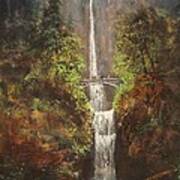 Multnomah Falls Oregon Art Print