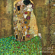 My Acrylic Painting As An Interpretation Of The Famous Artwork Of Gustav Klimt The Kiss - Yakubovich Art Print