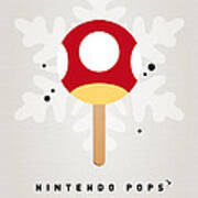 My Nintendo Ice Pop - Mushroom Art Print