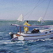 Nantucket Sound Catboat Art Print