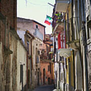 Narrow Street At Sicily Art Print