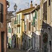 Narrow Streets Of Houses At Valentano In Lazio Art Print