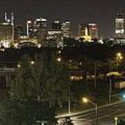 Nashville Skyline At Night Art Print