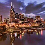 Nashville Cityscape Art Print