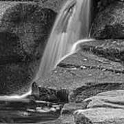 New Hampshire Waterfall Black And White Art Print