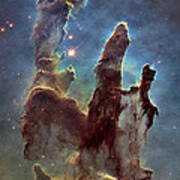 Hubble Pillars Of Creation Hd Tall Art Print