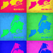New York City Pop Art  Map 5 Art Print
