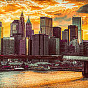 New York City Summer Panorama Art Print