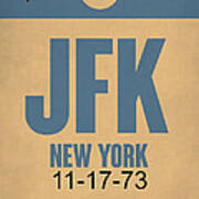 New York Luggage Tag Poster 2 Art Print