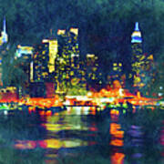 New York State Of Mind Abstract Realism Art Print