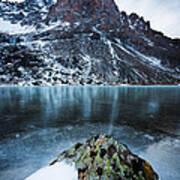 Frozen Mountain Lake Art Print