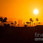 Newport Beach Skyline Sunrise In Orange County California Art Print