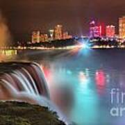 Niagara Blue And Purple Starburst Panorama Art Print