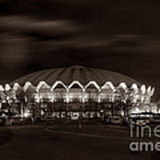 Night Wvu Coliseum Basketball Arena Art Print