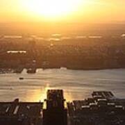 Nj Sunset From The Empire State Building Art Print
