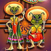 New Mexico Land Of Aliens And Hot Chile Art Print
