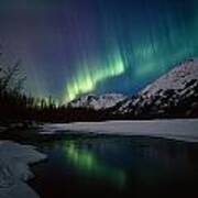 Northern Lights Over Portage River Art Print