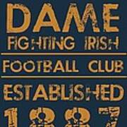 Notre Dame Stadium Sign Art Print
