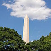 Obelisk Rises Into The Clouds Art Print