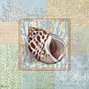 Oceanic Shell Collage I Art Print