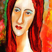Ode To Modigliani Art Print
