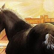 Of Horses And Golden Light  Sold Art Print