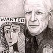 Officer Picasso Police Sketch Artist Art Print