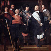 Officers And Standard-bearers Of The Old Civic Guard Art Print