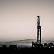 Oil Well Sunset Art Print