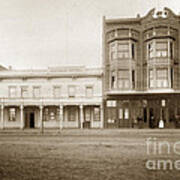 Old And New Salinas Hotel Was On West Market Street Circa 1885 Art Print