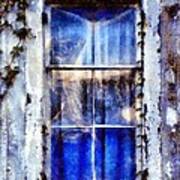 Old Blue Window Art Print