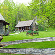 Old Cabins At The Cradle Of Forestry Art Print