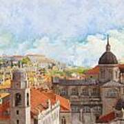 Old City Of Dubrovnik Art Print