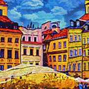 Old Town In Warsaw #1 Art Print