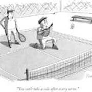 On A Tennis Court Art Print