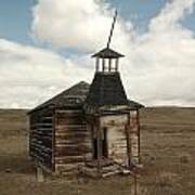 One Room School House In Montana Art Print