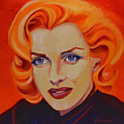 Orange Marilyn Art Print